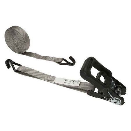 Us Cargo Control 1" x 10' Rubber Coated Ratchet Strap w/ Vinyl Coated Wire Hooks 2410RCVWH